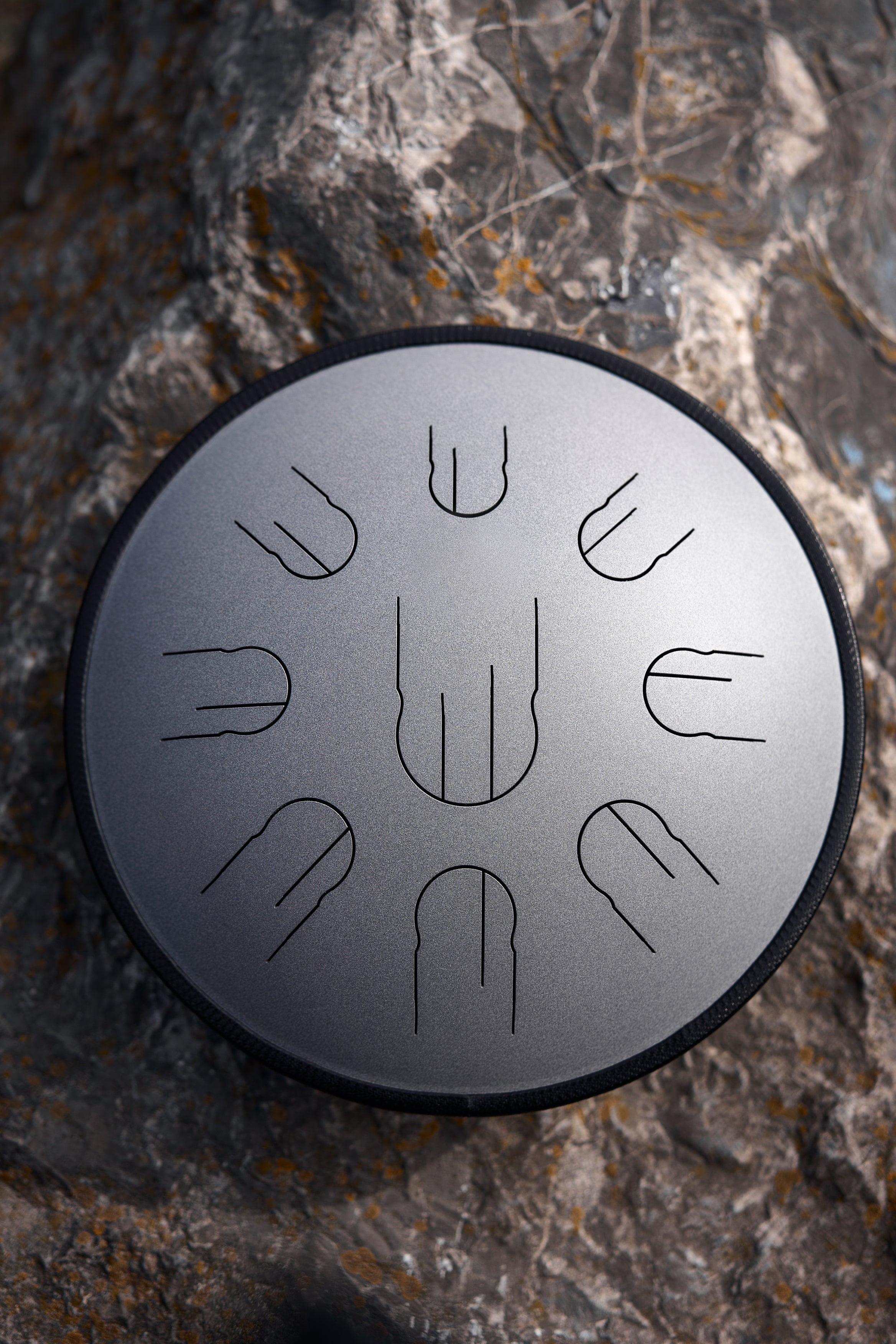 Gray minimalist Steel tongue drum