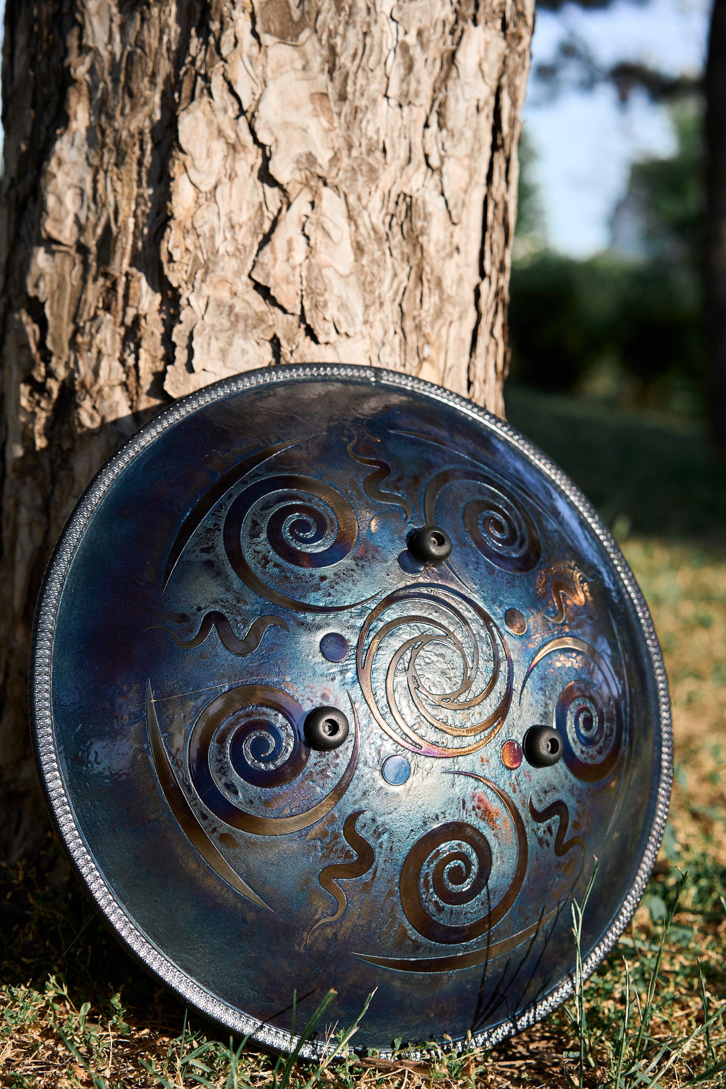 Engraved Steel tongue drum Magic flower