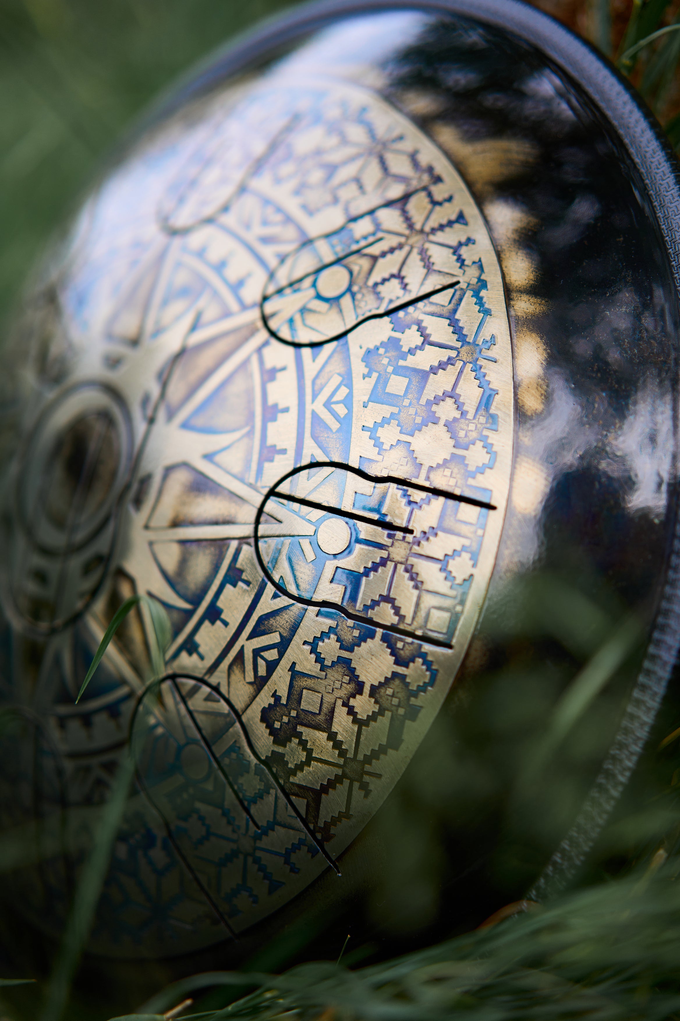 Ethnic Ukrainian Engraved Steel tongue drum