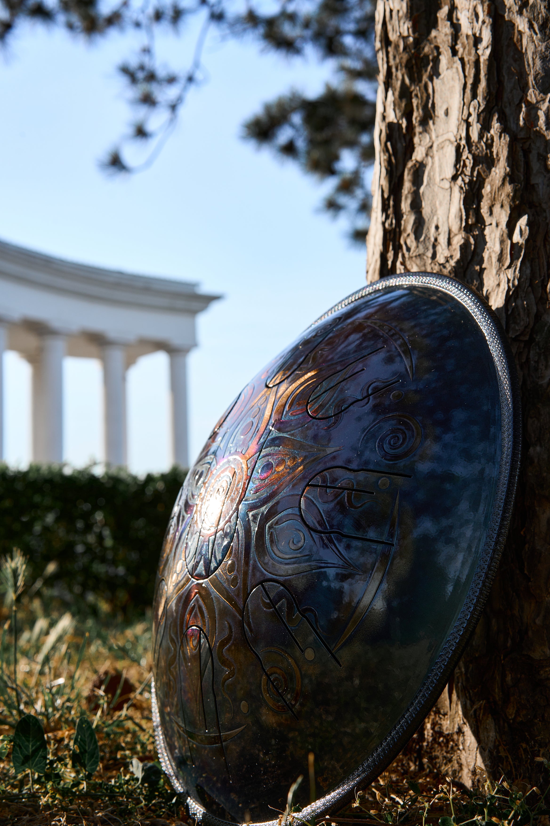 Engraved Steel tongue drum Magic flower