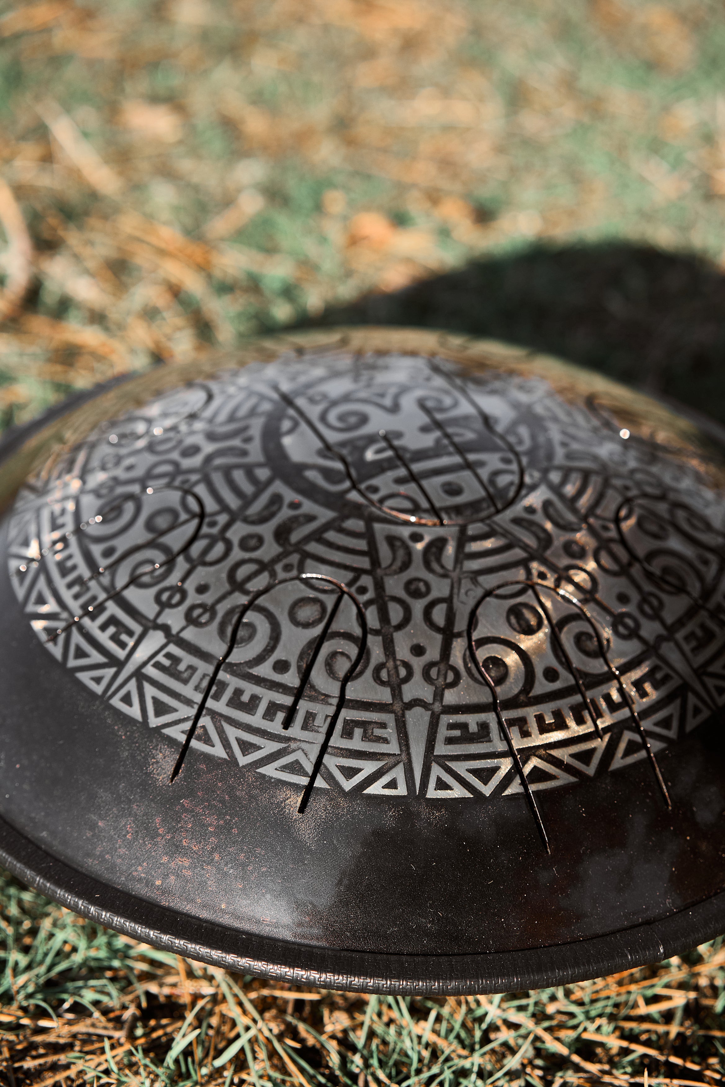 Kinich Achau Mayan's sun God steel tongue drum