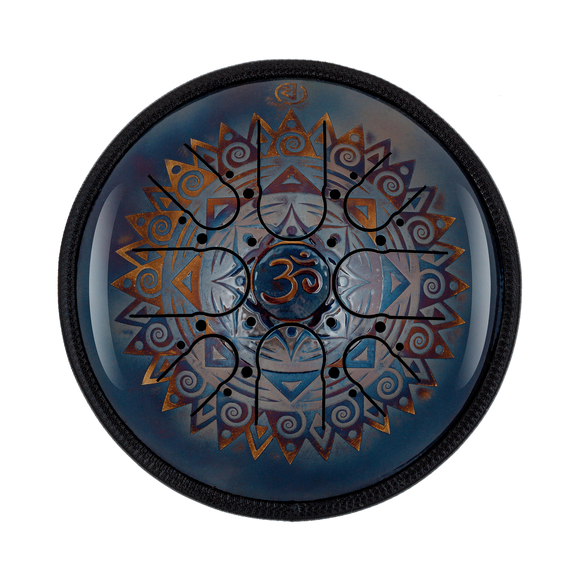 Rainbow Om Mandala Steel tongue drum - 10 inches