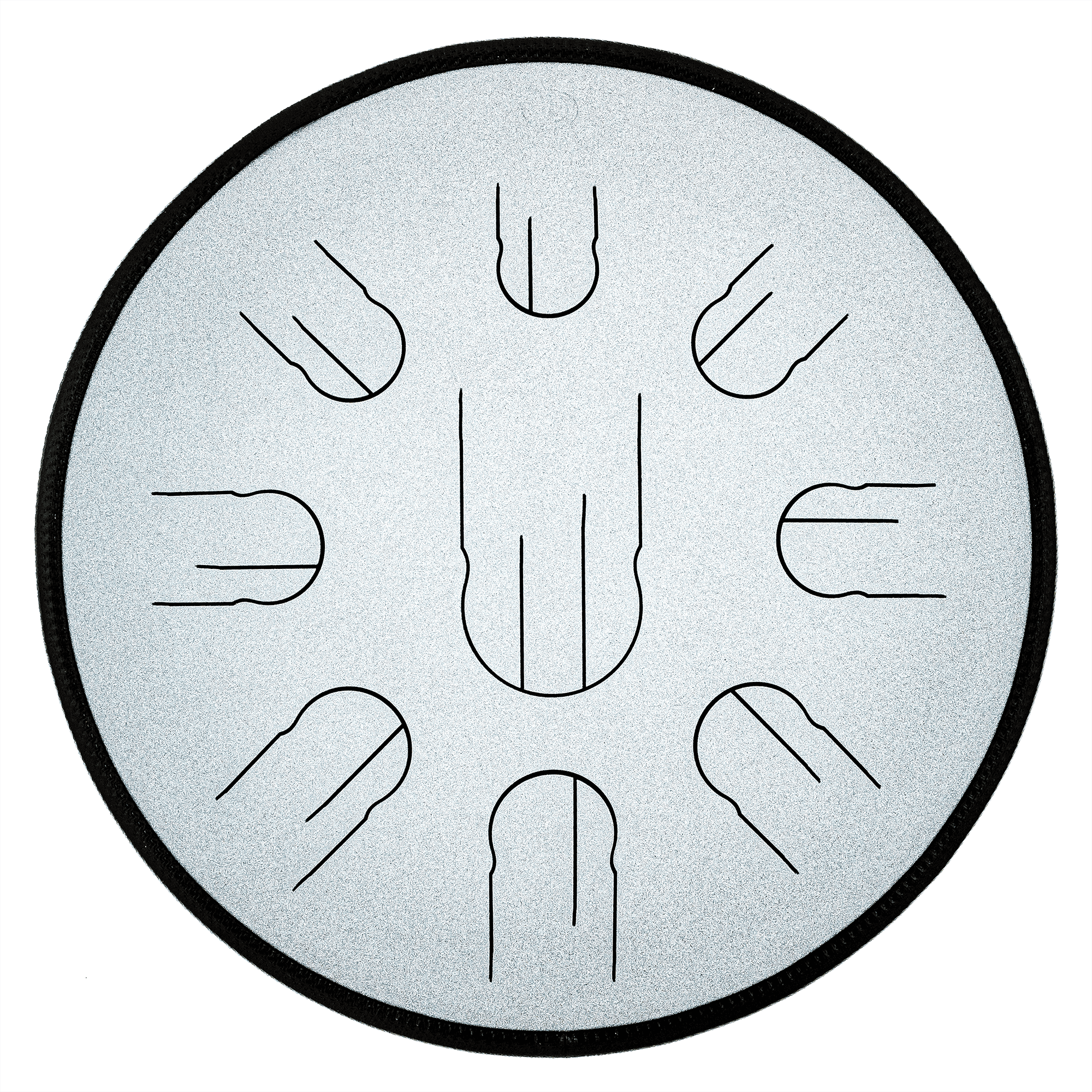 Gray minimalist Steel tongue drum - 14 inches