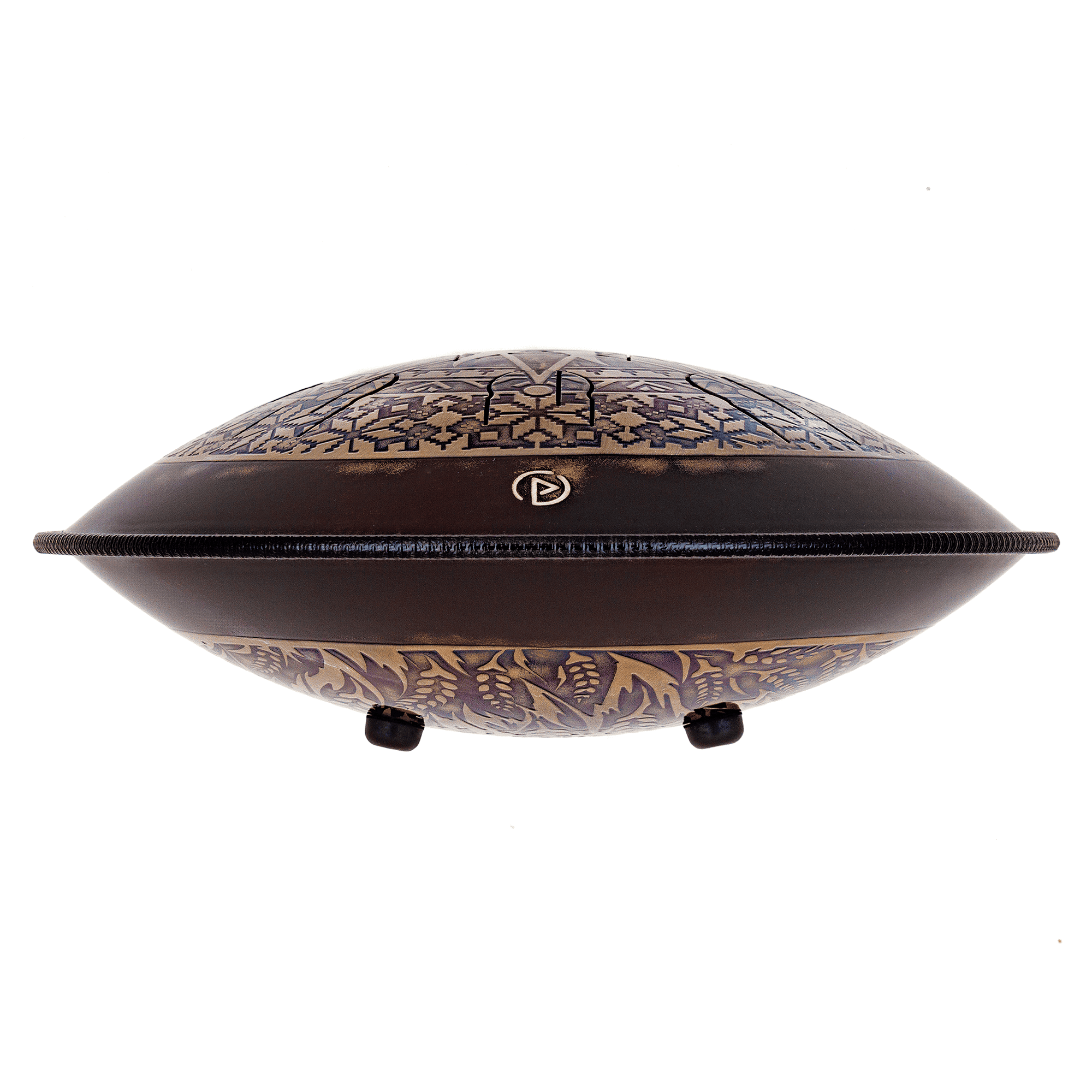 Ethnic Ukrainian Engraved Steel tongue drum - 14 inches