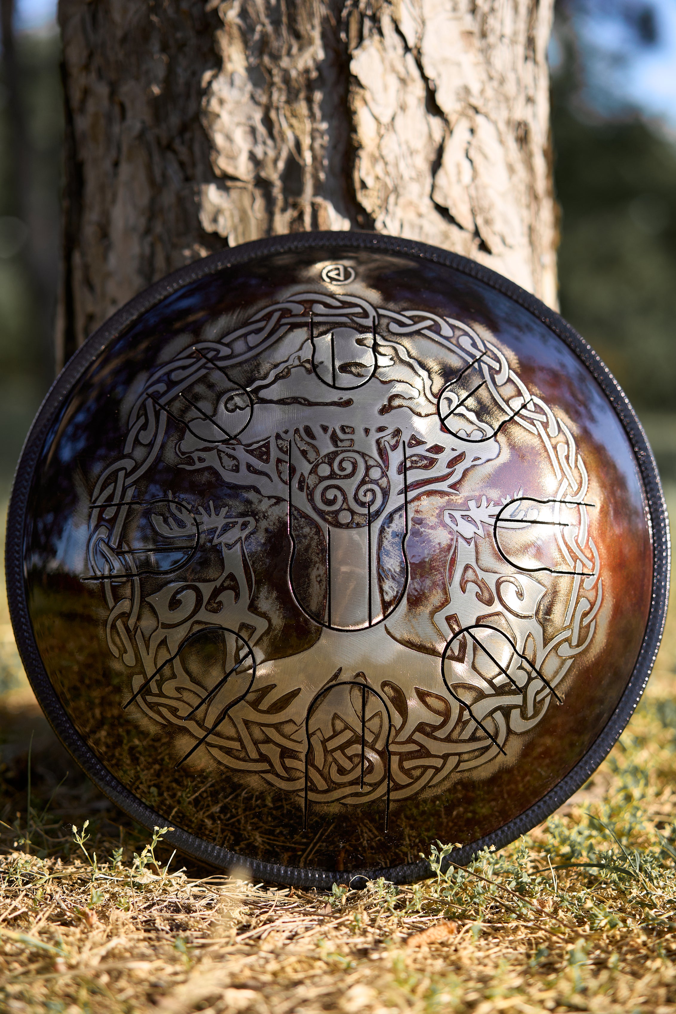 Tree of life steel tongue drum